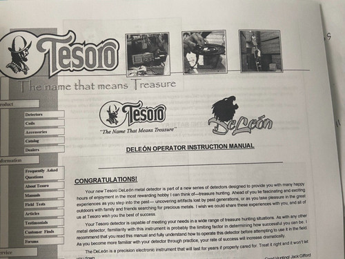 Tesoro deleon metal detector - metal,